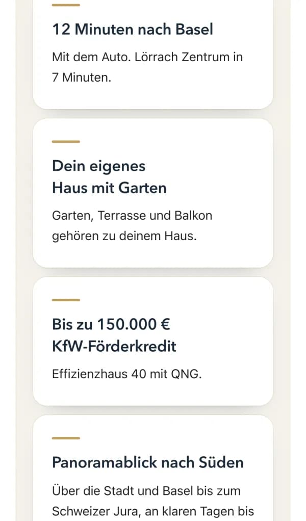 Landingpage Rheintal Living, Lörrach, zweiter Bildschirm